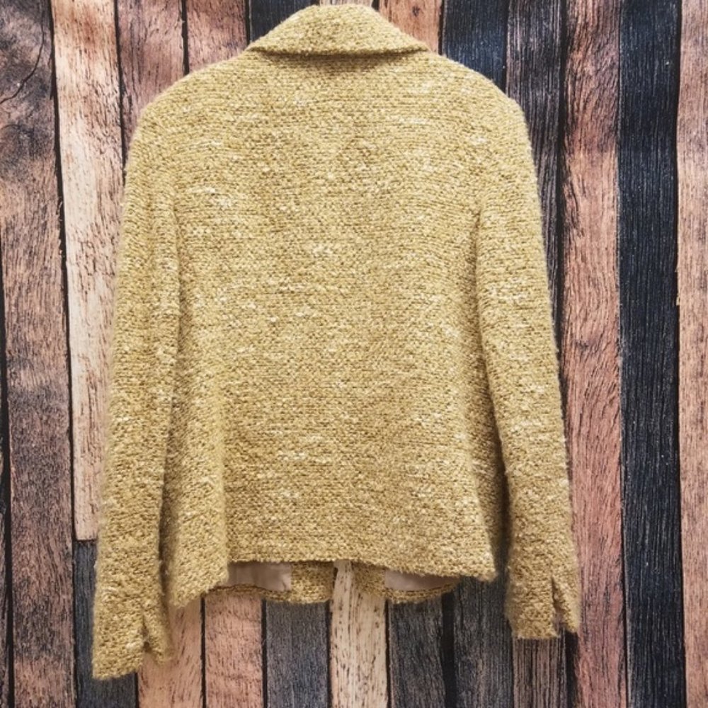 Textured Loop Tweed Tan Blazer - Picture 4 of 8